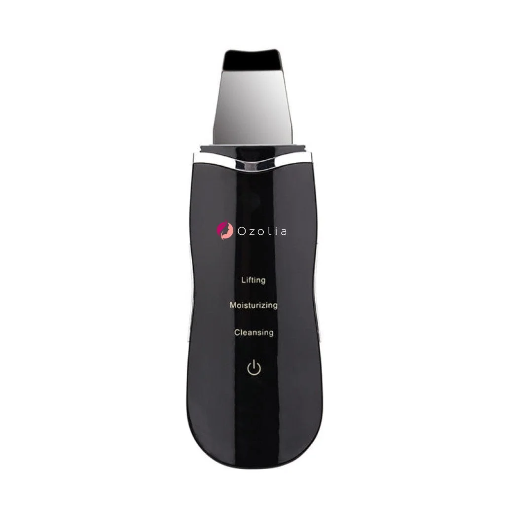 Sublima - Lifting, nettoyage et hydratation en profondeur de la peau du visage par ultrasons avec l'appareil Ozolia - Modèle de couleur noire