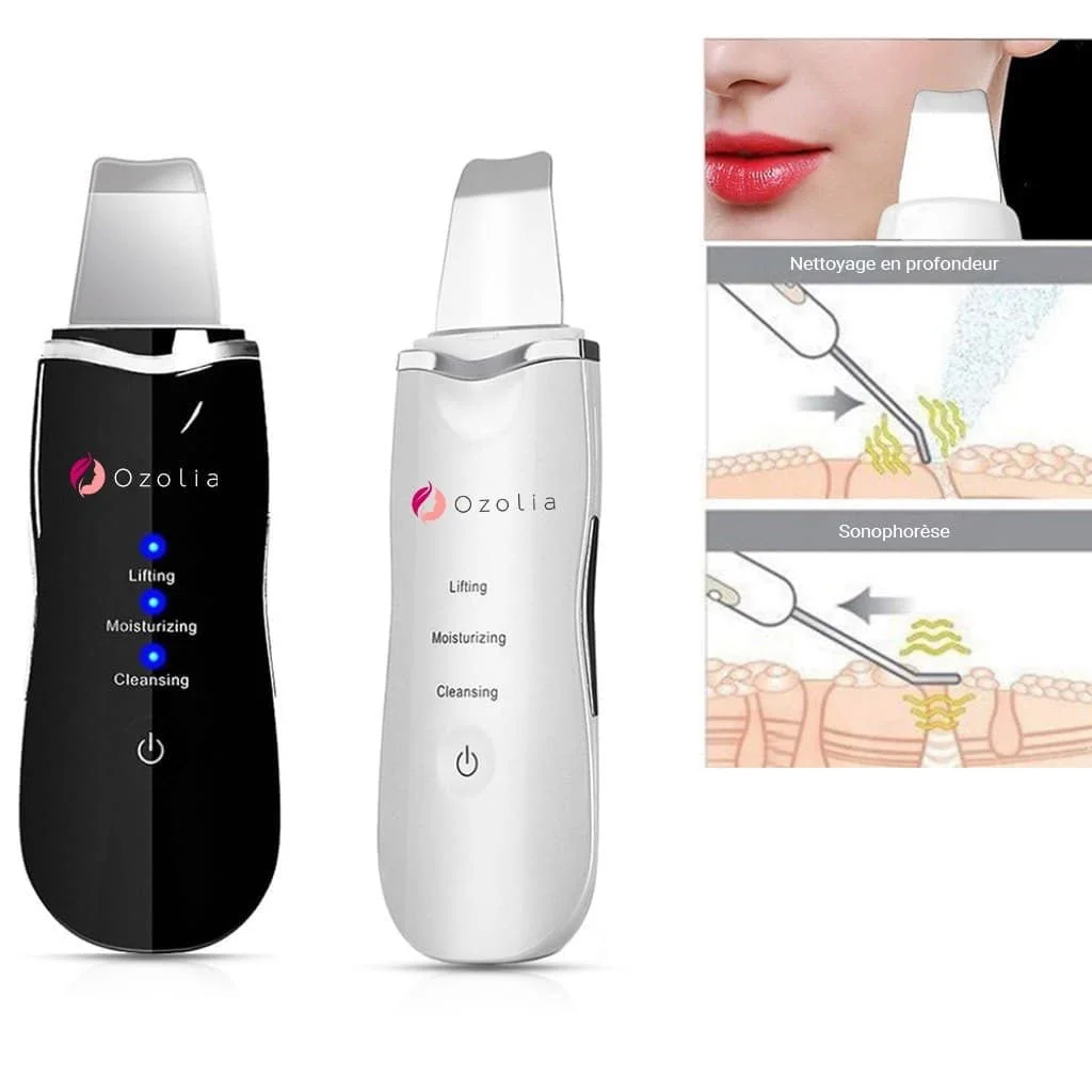 Sublima, Appareil cosmétique pour soins du visage qui permet de réaliser Lifting, Nettoyage et Hydratation en profondeur de la peau par sonophorèse - Boutique Ozolia